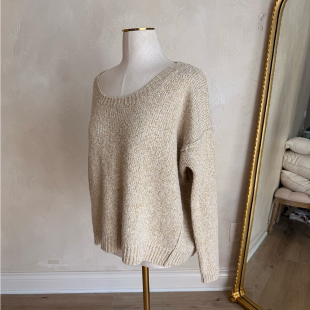 Women's Gold Metallic Calypso St. Barth Wool Blend Sweater size M‎